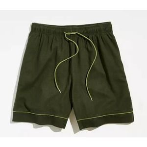 NWT Standard Cloth Linen Basketball Short in Dark Green size Large